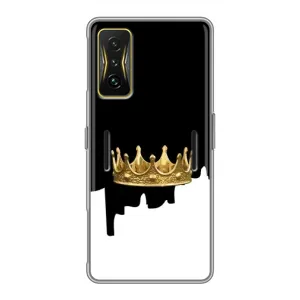Чохол (Корона на чорному фоні) для Поко Ф4 GT (Золота корона)