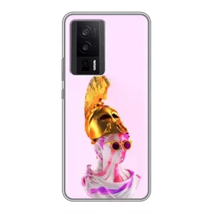 Чехол с Прикольным принтом на Xiaomi POCO F5 Pro (АРТ Статуя)