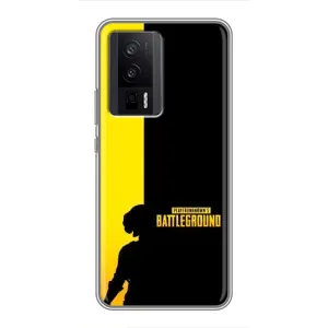 Чохол (TPU) з картинкою "Лого Пабг" на Поко Ф5 Про (Battlegrounds)