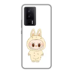 Чехол с принтом Лабубу для Xiaomi POCO F5 Pro (Бежевый Лабубу)