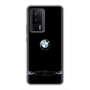 Силиконовый бампер с картинкой машины на Xiaomi POCO F5 Pro (Черный BMW)