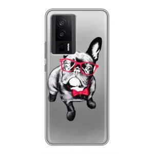 Чохол (ТПУ) Милі песики для Xiaomi POCO F5 Pro (Бульдог в окулярах)