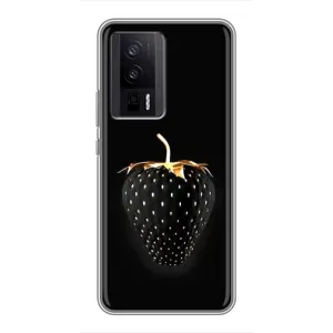 Чохол з зображенням смачної їжі для Xiaomi POCO F5 Pro (Чорна полуниця)