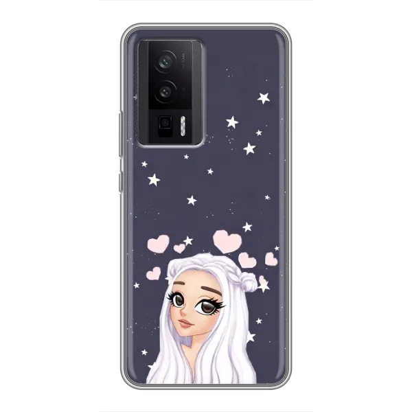Чехол с рисунком «Девушка и сердечки» для Xiaomi POCO F5 Pro Чехол с рисунком «Девушка и сердечки» для Xiaomi POCO F5 Pro