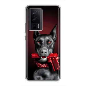 Чохол ДОБЕРМАН для Xiaomi POCO F5 Pro (Доберман злий)