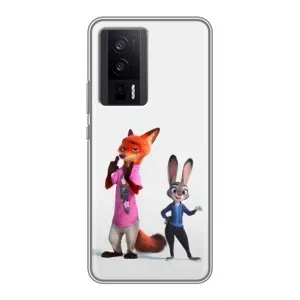 Силіконовий чохол з принтом Зоотрополіс для Xiaomi POCO F5 Pro (Джуді і Нік)
