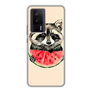 Силіконовий Чохол з Энотами на Xiaomi POCO F5 Pro (Єнот)