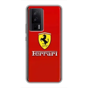 Силіконовий бампер з картинкою машини на Xiaomi POCO F5 Pro (Ferrari Logo)