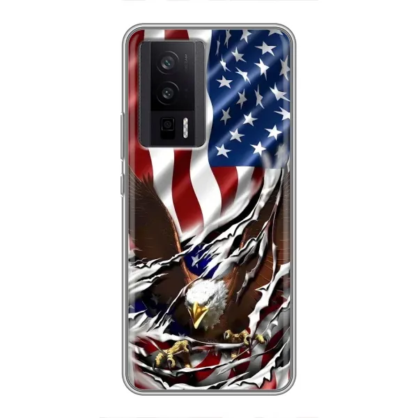 Чехол с рисунком «Флаг USA» для Xiaomi POCO F5 Pro Чехол с рисунком «Флаг USA» для Xiaomi POCO F5 Pro