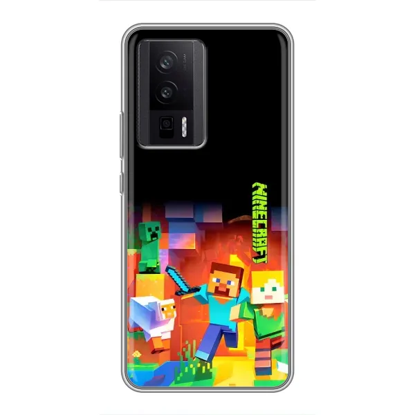 Чехол с рисунком «Герой Майнкрафт» для Xiaomi POCO F5 Pro Чехол с рисунком «Герой Майнкрафт» для Xiaomi POCO F5 Pro