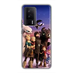 Чехол дракон Беззубик для Xiaomi POCO F5 Pro (Герои дракона)