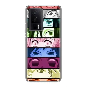 Силиконовые чехлы с глазами Anime для Поко Ф5 Про (Глаза Хашира)
