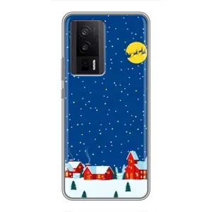 Силіконовий бампер на різдво для Xiaomi POCO F5 Pro (Місто в снігу)