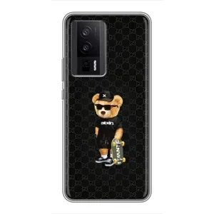 Чехлы Мишка Тедди для Поко Ф5 Про (GUCCI Teddy)