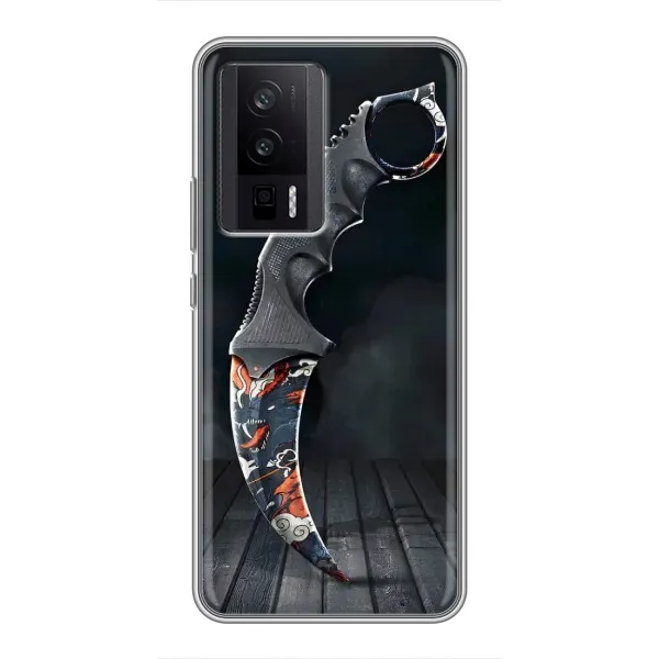 Чехол с рисунком «Кинжал КС ГО» для Xiaomi POCO F5 Pro Чехол с рисунком «Кинжал КС ГО» для Xiaomi POCO F5 Pro