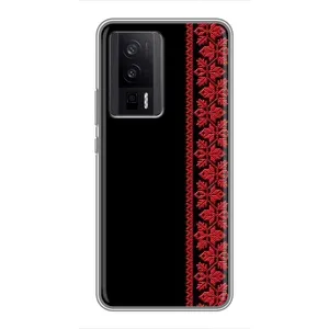Силиконовый Чехол на Xiaomi POCO F5 Pro (Красная Вышиванка)