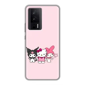 Чехол с персонажем Куроми на Xiaomi POCO F5 Pro (Куроми Мелоди Китти)