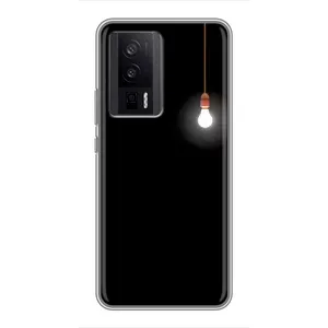 Чохол з картинками на чорному фоні для Xiaomi POCO F5 Pro (Лампочка)