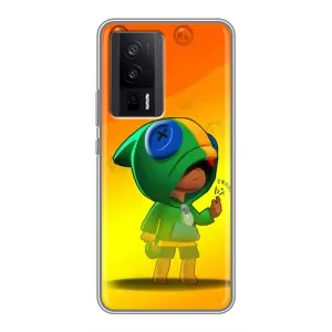 Чохол Бравл Старс для Xiaomi POCO F5 Pro (LEON в кофті)