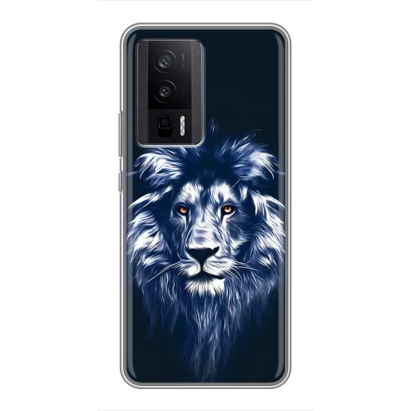 Чехол с рисунком «Лев - синий» для Xiaomi POCO F5 Pro Чехол с рисунком «Лев - синий» для Xiaomi POCO F5 Pro