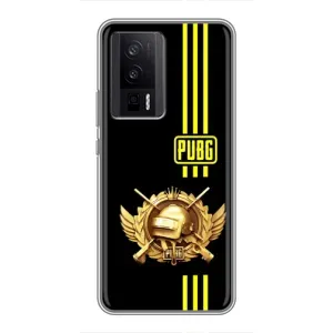 Чохол (TPU) з картинкою "Лого Пабг" на Поко Ф5 Про (Логотип PUPG)