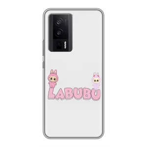 Чехол с принтом Лабубу для Xiaomi POCO F5 Pro (Логотип Лабубу)