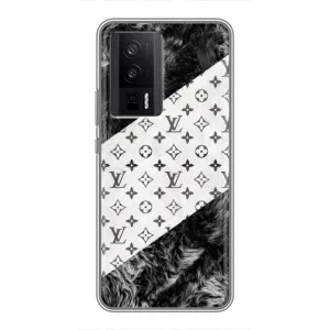 Чохол Стиль Louis Vuitton на Xiaomi POCO F5 Pro (LV на білому)