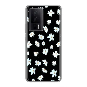 Чехол с ромашками на Xiaomi POCO F5 Pro (Маленькие ромашки)