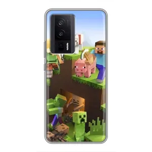 Чохли для Xiaomi POCO F5 Pro (Персонажі МайнКрафт) (Майн-крафт)