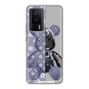 Силиконовый чехол для Xiaomi POCO F5 Pro (Медведь Louis Vuitton)