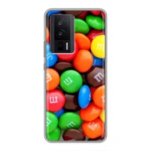 Чохол з зображенням смачної їжі для Xiaomi POCO F5 Pro (Різнокольорові M&M'S)