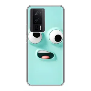 Силиконовые Чехлы (смешные стикеры) для Xiaomi POCO F5 Pro (Забавное мятное лицо)