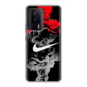 Силіконовый Чохол на Xiaomi POCO F5 Pro з картинкою НАЙК (Nike дим)