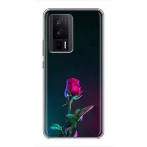 Чехлы с принтом Розочки для Xiaomi POCO F5 Pro (Ночная роза)