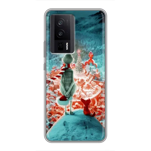Чехол с рисунком «Новогодний Гринч» для Xiaomi POCO F5 Pro Чехол с рисунком «Новогодний Гринч» для Xiaomi POCO F5 Pro