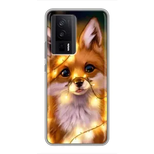 Чохол з Лисичкою для Xiaomi POCO F5 Pro (Новорічне лисеня)