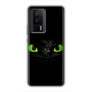 Чехол дракон Беззубик для Xiaomi POCO F5 Pro (Глаза Беззубика)