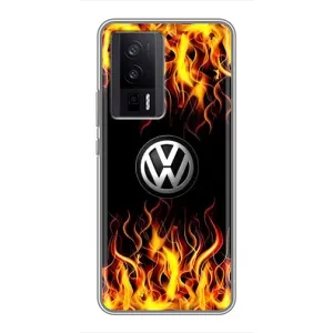 Чохол "Фольксваген" для Xiaomi POCO F5 Pro (Вогняний Лого)