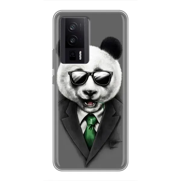 Чехол с рисунком «Панда в очках» для Xiaomi POCO F5 Pro Чехол с рисунком «Панда в очках» для Xiaomi POCO F5 Pro