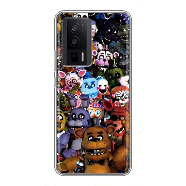 Чехол с рисунком «Персонажи Фредди» для Xiaomi POCO F5 Pro
