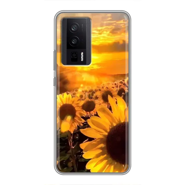 Чехол с рисунком «поле подсолнухов» для Xiaomi POCO F5 Pro