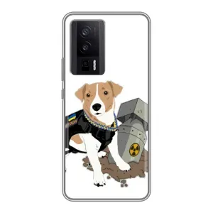 Чехол с принтом Собаки Патрон для Xiaomi POCO F5 Pro (Пёс Патрон с ракетой)