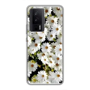 Чехол с ромашками на Xiaomi POCO F5 Pro (Рамка в ромашках)