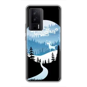 Силіконовий бампер на різдво для Xiaomi POCO F5 Pro (Різдвяний Олень)