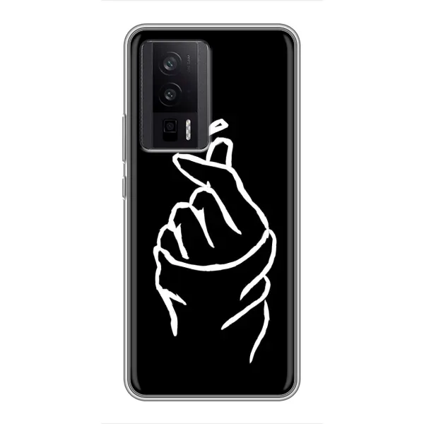 Чехол с рисунком «Сердце на черном» для Xiaomi POCO F5 Pro Чехол с рисунком «Сердце на черном» для Xiaomi POCO F5 Pro