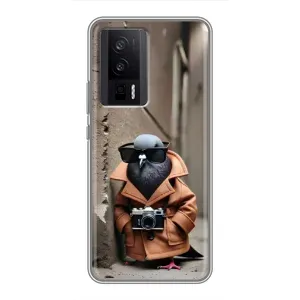 Чехол с мемами тралалело тралала для Xiaomi POCO F5 Pro (Шпиониро голубио)