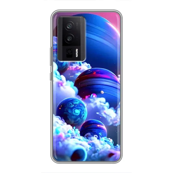 Чехол с рисунком «Синие планеты» для Xiaomi POCO F5 Pro Чехол с рисунком «Синие планеты» для Xiaomi POCO F5 Pro