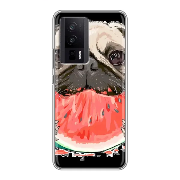 Чехол с рисунком «Смешной Мопс» для Xiaomi POCO F5 Pro