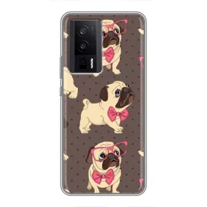 Чохол (ТПУ) Милі песики для Xiaomi POCO F5 Pro (Песик Мопсікі)