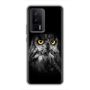 Чохли з принтом СОВИ для Xiaomi POCO F5 Pro (Сова на чорному)